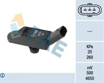 Basınç Sensörü Emme Manifolt 208 3008 308 5008 508 Rcz / C3 C4 II C4 C5 X7 Ds3 Ds4 Ds5 Ep6 1.6 16V