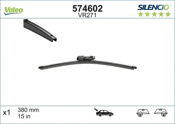 Silecek Süpürgesi 380mm Arka Cam Seat Ibiza Leon Tiguan