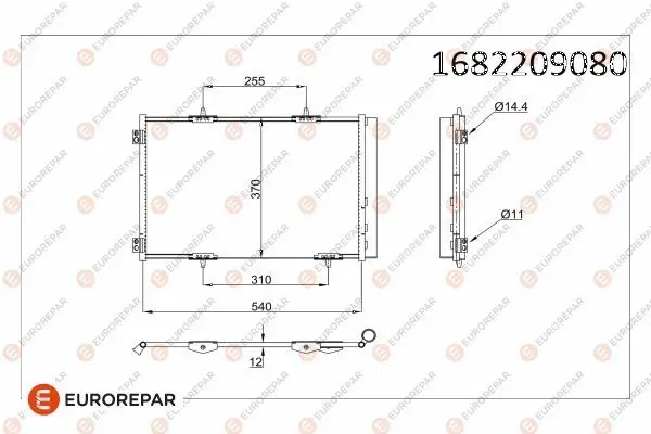 Erp Klima Radyatörü 207 208 308 2008 C3 Ds3 16Hdı
