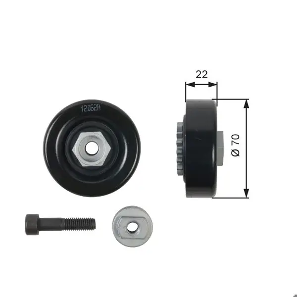Alternatör Gergi Rulmanı (Chevrolet: Aveo 1.2 08 / Spark 1.2 10)