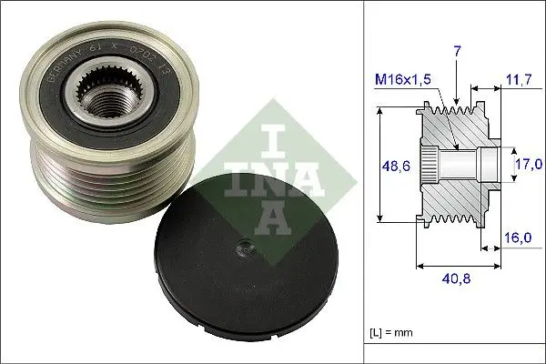 Alternatör Kasnağı (Renault:Laguna 2.0 DCI / Megane 1.9 2.0 Traffic 2.0 DCI 06-/ Qashqai 2.0 DCI 07 -)