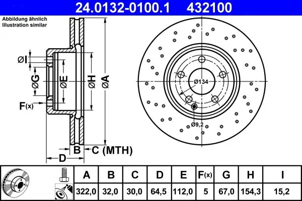 Fren Diski Ön W204 07 > 14 S204 07 > 14 W212 09 > 15 S212 09 > 16 C207 10 > 16 A207 10 > 16
