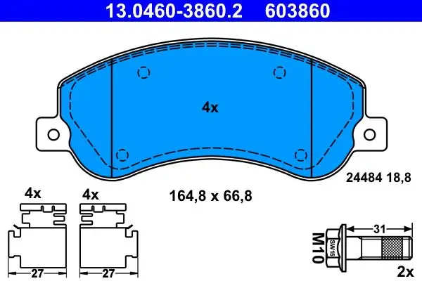 Ön Fren Balatası Transit V347 06 / > V347 155Ps A,Ceker 11 / > VW Amarok 2.0 TDI 10 > Fişli