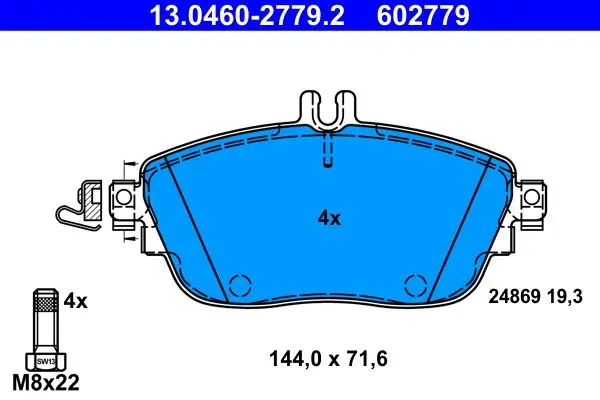 Fren Balatası Ön X156 13 > W176 13 > 18 W246 11 > 18 C117 13 > 19