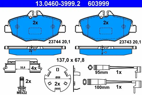 Fren Balatası Ön E-Class W211 02 > 08 S211 03 > 09