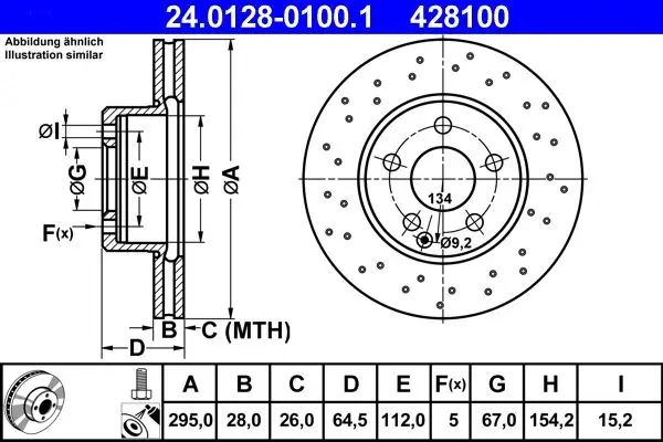 Fren Diski Ön W204 07 > 14 S204 07 > 14 C204 11 > R197 11 > C197 10 >
