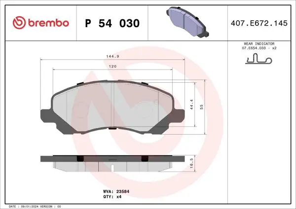 Fren Balatası Ön-(Mitsubishi Lancer 03 / 11 / Asx 11 / 13)