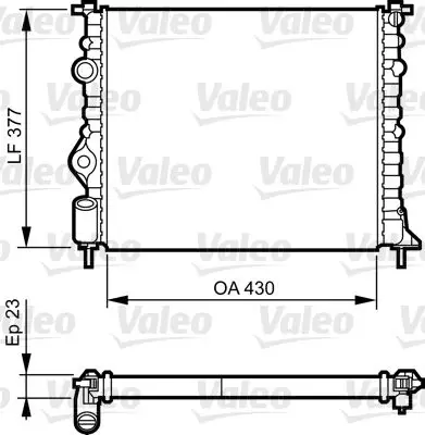 Radyatör Clio Logan Kangoo Klimasız + Mek 430×377.5X23