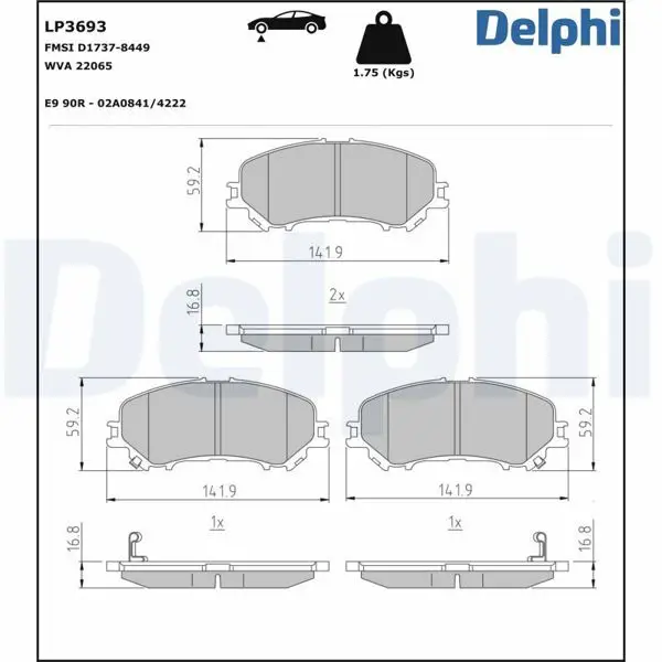 Fren Balatası Ön Nissan Qashqai J11 2013- Xtrail T32 15- Renault Kadjar Koleos 2015-