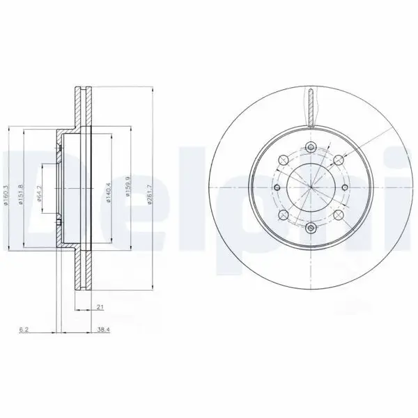 Fren Diski Ön Havalı (262-4)-(Honda: Civic 94-01 1.4 / 1.6 / Civic 01-05 Vtec / Rover-25 00-06 / Rover-45 00-06 / Rover-200 95-00 / Rover-400 95-00)