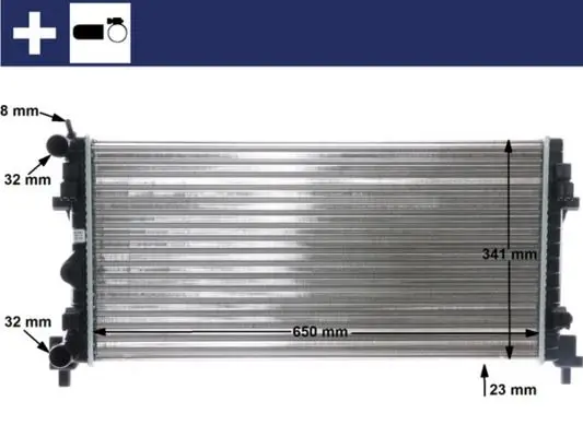 / Su Radyatörü-649*322*34 (VW Polo 10-20 Audi A1 11-14 Seat Ibiza 09-17 Skoda Fabia 11-15) 8Mk376754-284
