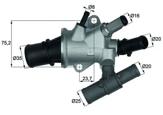 Termostat 88°C 01-Doblo 1.9Jtd