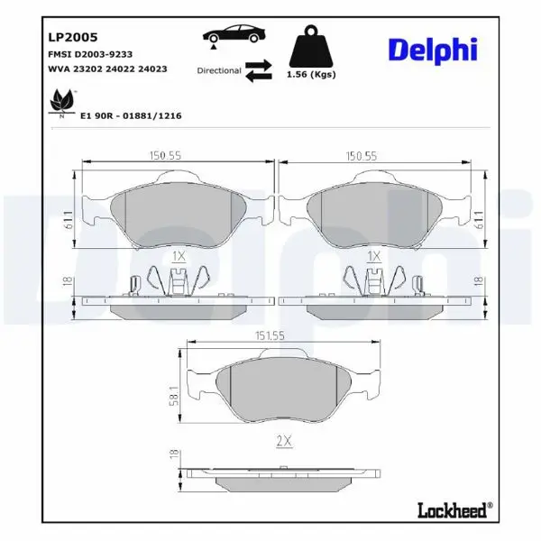 Fren Balata Ön 06-Yaris 1.0-1.3Vvti-1.4D *D4d*