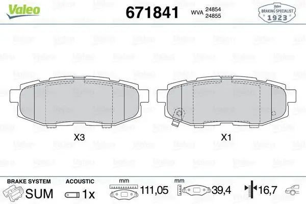Fren Balata Arka 06-Su.Trıbeca 3.0İ-3.6İ 250Hp