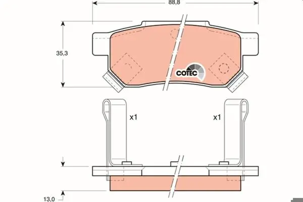Balata Fren Arka-(Honda Civic 96 / 00 / Jazz 02 / 10 / Rover 90 /)