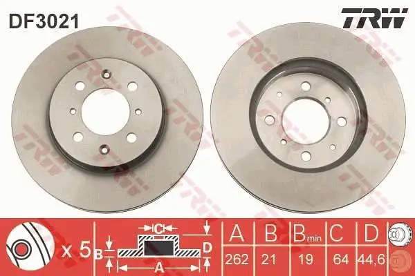 Fren Diski Ön Havalı (262-4)-(Honda: Civic 94-01 1.4 / 1.6 / Civic 01-05 Vtec / Rover-25 00-06 / Rover-45 00-06 / Rover-200 95-00 / Rover-400 95-00)