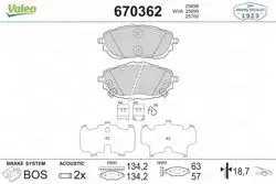 Ön Fren Balatası Toyota Corolla (2013–2019) / Auris (2012→) 1.33 – 1.6 Benzinli / 1.4 D-4D Dizel