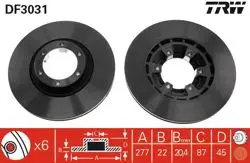 Ön Fren Disk Aynası Havalı Mitsubishi L200 86-96 L300 87-97 Pajero II 90-00 Galloper 2.5 3.0 V6 98-0
