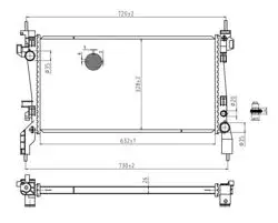 Su Radyatörü Brazing 26mm Fiat-Fiorino 1.3 JTD 07 -
