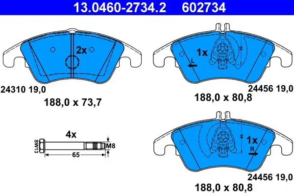 Fren Balatası Ön W204 07 > 14 S204 07 > 14 C204 11 > C218 11 > 17 W212 09 > 15 C207 09 > 16