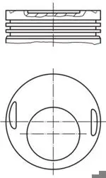 Piston M102 Std 89.00 mm. 22 Pim Tepesi Düz.