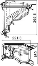 -MAHLE / Bmw E92 Kasa 320i Radyatör Yedek Su Deposu