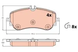 Arka Fren Balatası-(VW Amarok 17-Crafter 17 -)