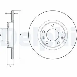 Fren Diski Arka Havalı 268 mm (Peugeot: 308 II 13-/ 308 Sw II 14 -)