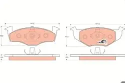 Ön Fren Balatası-Kablosuz-Ince Tip-(VW Golf 97-98 Polo CLS 97-02 Seat Ibiza 97-02)