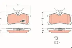 Fren Balatası Arka (87mm) Avensis 1.8 2.0 01-(Tamir Takım Kit) (Fırsat)