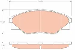 Fren Balatası Ön (140mm) Hilux III 07-(Tamir Takım Kit)