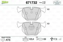 Fren Balatası Arka (123mm) E31 E34 Rover 92-95