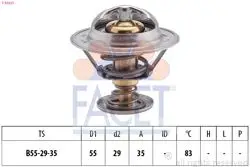Termostat (83C) Peugeot Partner Fiat Scudo 19D 20 JTD 95 Xud9 Dw8 Dw8b