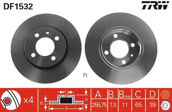 Fren Diski Ön (4D 256mm) Caddy II Golf III-IV 93-02