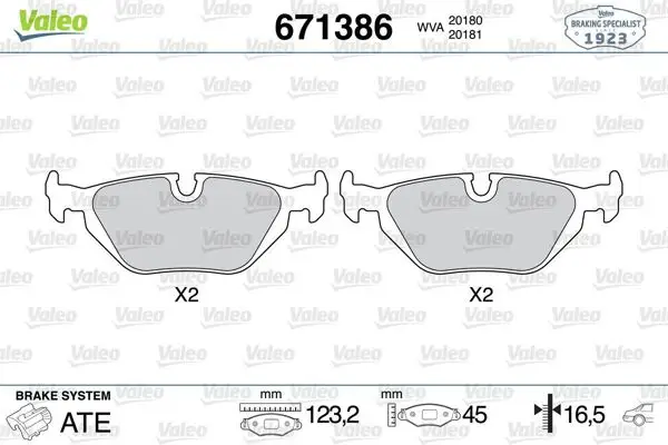Fren Balatası Arka (123mm) E36 99= >