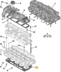 Silindir Kapak Contası 207 09 > 208 12 > 301 12 > 1.6 HDI 308 11 > 508 10-5008 11 > Partner II Tepee / C