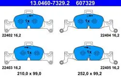 Ön Fren Balatası Audi A4 A5 Q5 1.4 TFSI 2.0 TFSI 2.0 TDI 15 >