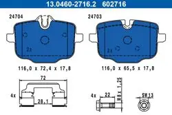 Arka Fren Balatası BMW F10 F11 N53 N57
