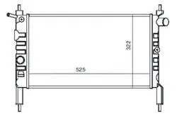 Su Radyatörü Mekanik (Opel: Astra F 1.4 1.6 8V 92-98) 525×322×34