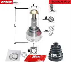 Aks Kafası Dıs (Opel: Astra H 1.4 1.6 1.9Cdtı) 33×22×53