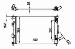 Su Radyatörü Brazing Hyundai i30 12-16 / Ceed 12-18 / Soul Benzinli A / T