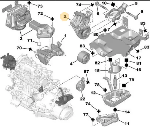 Motor Kulağı Dv6ted4 Başlangıç (Opr 12071) 308 3008 5008 Rcz Partner Tepe C4 C4 B7 C4 Picasso Ds4 Ds5
