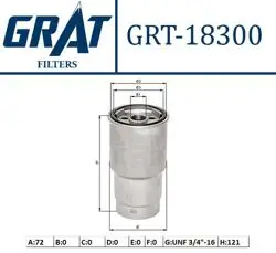 Mazot Filtresi-(Toyota: Corolla 04 > 07 1.4 D4d Avensis 03 > 08 2.0 D4d)
