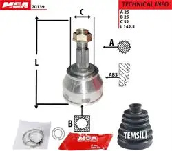Aks Kafası Dıs-(Fiat: Tempra 2.0) 25×25×52