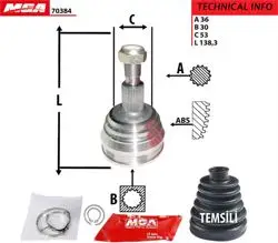 Dış Aks Kafası (VW Golf 92-06 Passat 92-97 Audi A3 97-03 Seat Leon 00-06 Skoda Octavia 97-11)