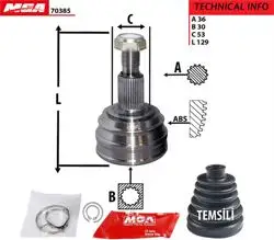 Dış Aks Kafası (VW Golf 98-06 Audi A3 97-03 Seat Leon 00-06)