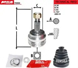 Aks Kafası Dıs ABS Li 51D Ince Freze (Renault: Master II 2.5 DCI 2.8Dtı 04 -) 28×36×64.50