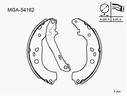 Arka Pabuçlu Balata (Ford: Connect 2002 >)