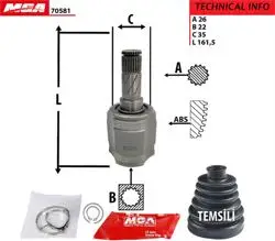 Aks Kafa Ic R / L-(Kia: Rio 00 > 05)