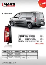 Stop Sağ Fiat Doblo 23-Citroen Berlingo 19-Opel Combo 20-Toyota Proace 21-Peugeot Partner 19